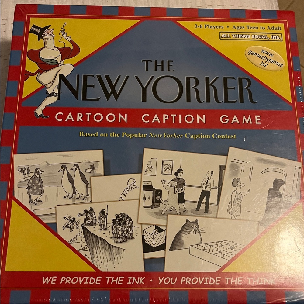 Cartoon Caption Game - White and Black